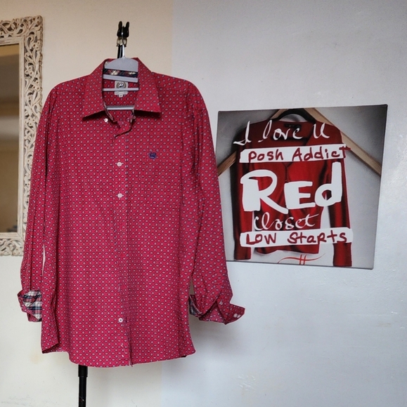 Cinch Other - Cinch Dress Shirt Red Size M